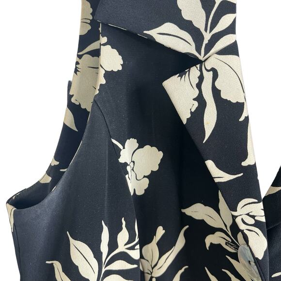 Vintage 90's VIRGO Floral Black Button Front Maxi Dress - Picture 8 of 10